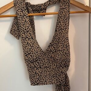 SHEIN Black Spotted Tan Tank Top